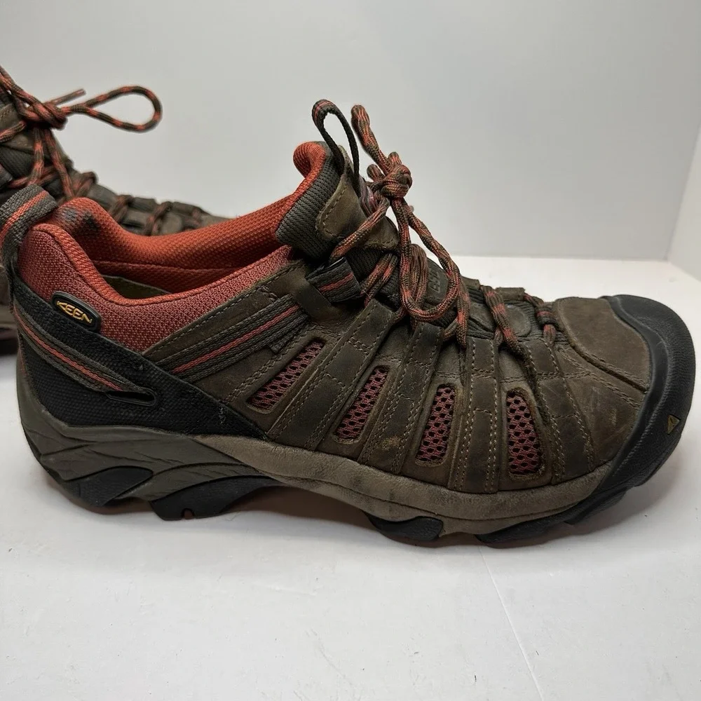 Keen‎ women’s Size 9.5 Ankle Brown Work Hiking Boots ESD Soft Toe F2892-11 SD